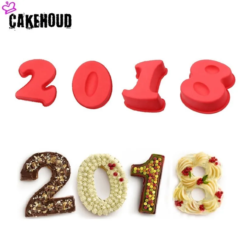 CAKEHOUD Еда Класс Силиконовые цифровой торт для выпечки печенья плесень Форма