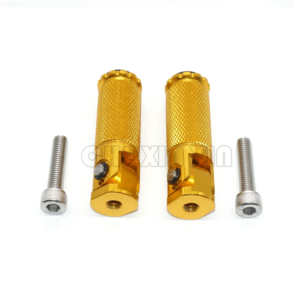 Gold CNC Universal Motorbike Motorcycle Rear Set Rest pad Folding Foot peg For Yamaha BMW Honda Kawasaki KTM Suzuki | Автомобили и