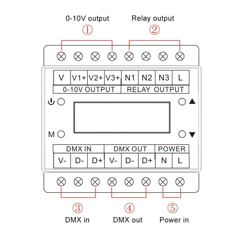 DMX303 AC110V 220V трехканальный диммер 3 канала питания 0 10 в выходной сигнал для