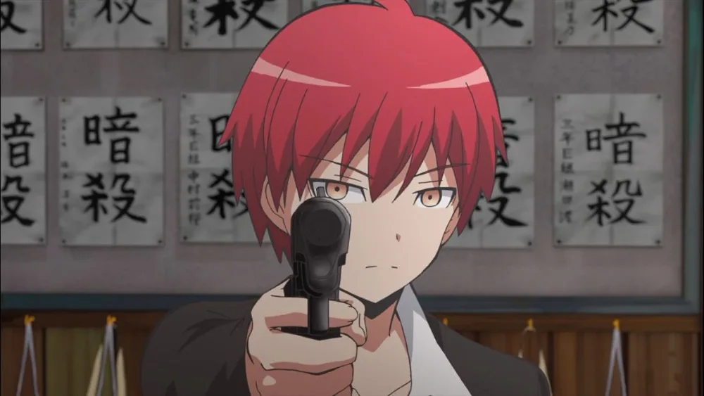 KILLING Class Akabane Karma Аниме игра костюм для вечеринки парик 30 см красные короткие