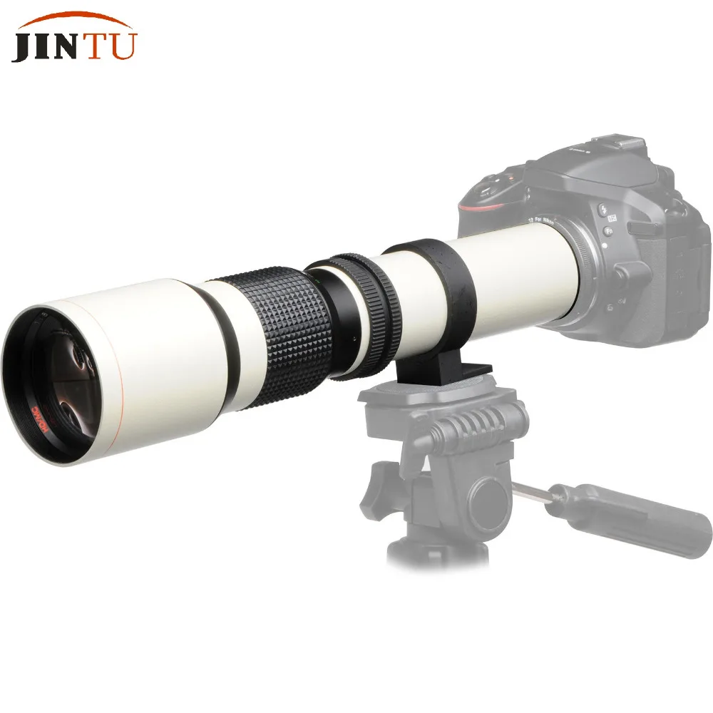 JINTU белый супер 500 мм f/8 0 f8 телеобъектив + t крепление для камеры NIKON D3200 D3300 D3400 D5200 D5300