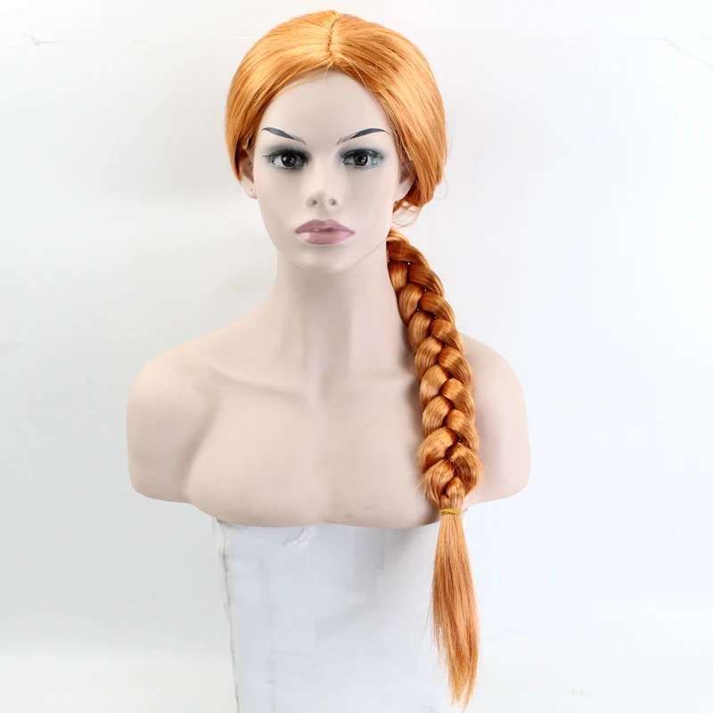 

JOY&BEAUTY Fiona Wig Long Straight Cosplay Wig Synthetic Hair Orange Color 24 inch