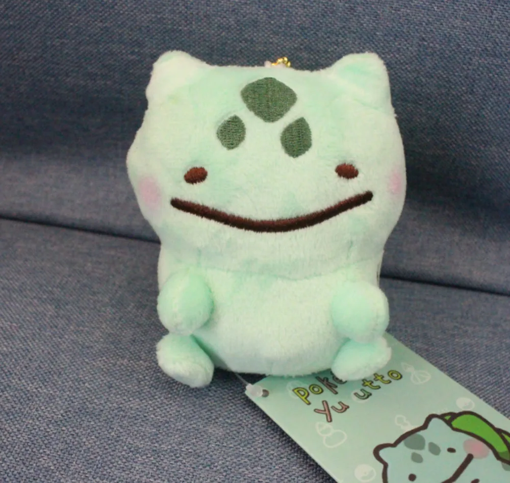 Bulbasaur 5 стилей Pikchu YT Eevee Charmander Bulbasaur Squirtle 10 см мягкие Подвески брелок игрушка для детей SYTJ - Цвет: Bulbasaur