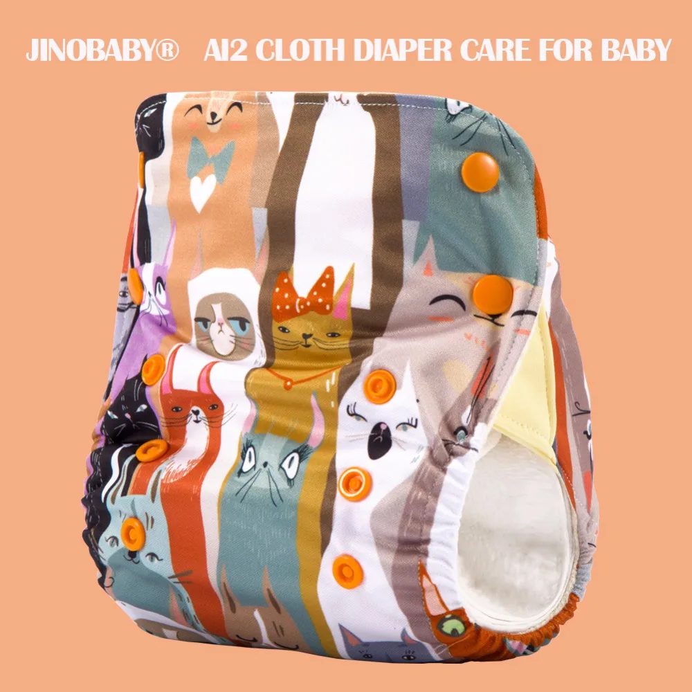 JinoBaby один размер Naughtybaby подгузники для новорожденных тканевые Aio модный