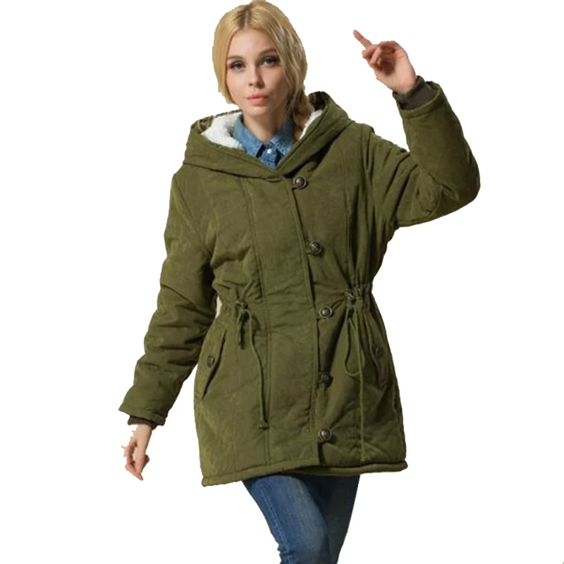 Плюс Размеры Для женщин зимнее пальто с хлопковой подбивкой женская версия