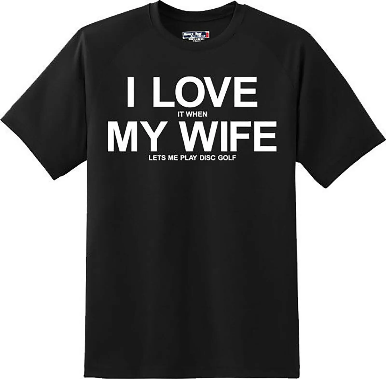 Забавная футболка с надписью I love My Wife Disc Golf для мужчин | Мужская одежда