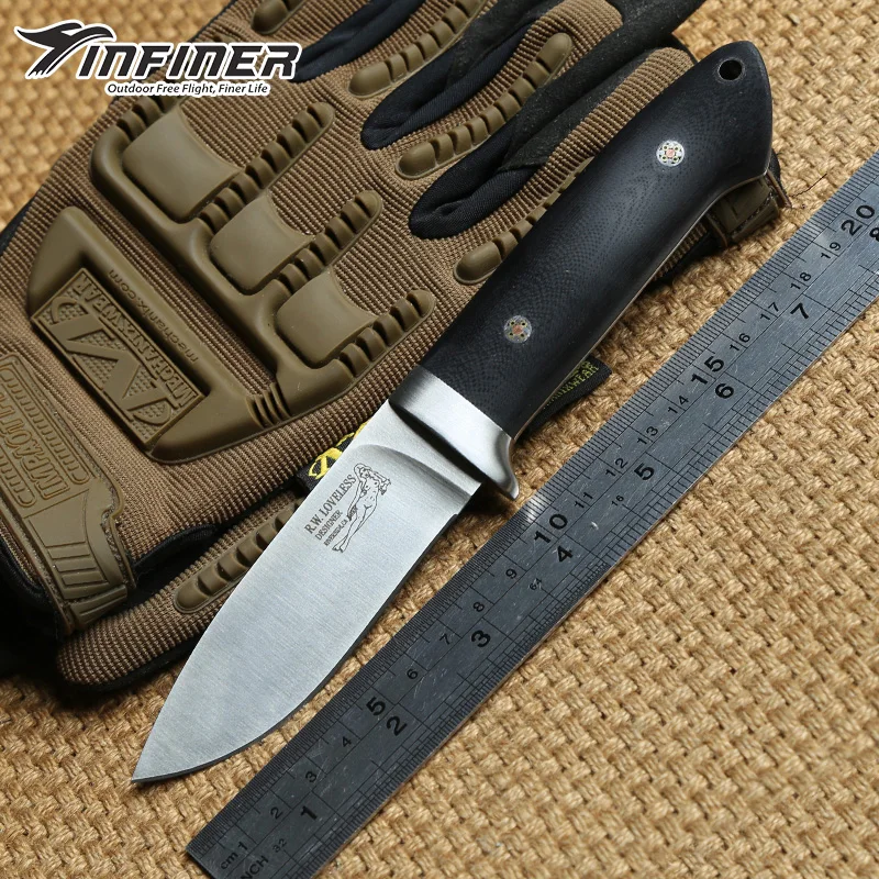 INFINER Loveless A2 лезвие G10 Ручка фиксированным лезвием большой прямой нож оболочка