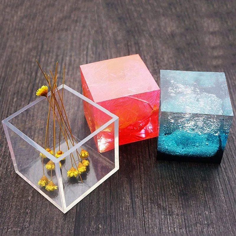 1PC A+ Quality 6 Size 20/25/35/40/50mm Mould Transparent Silicone Square Mold Epoxy Resin Molds For DIY Jewelry Making Tools | Украшения и