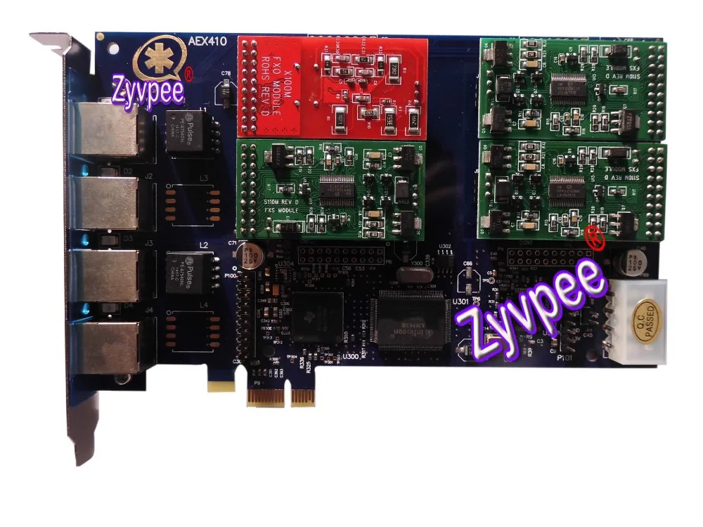 AEX410 4 порта аналоговая карта Asterisk PCIe Trixbox Elastix FreePBX VoIP Fxo Fxs|Охлаждающие подставки