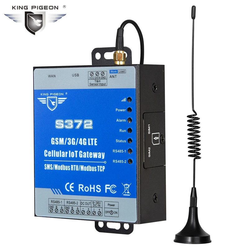 Seris порт к TCP/IP конвертеру RS485 Ethernet RJ45 шлюз поддерживает Modbus RTU Slave с двумя слотами