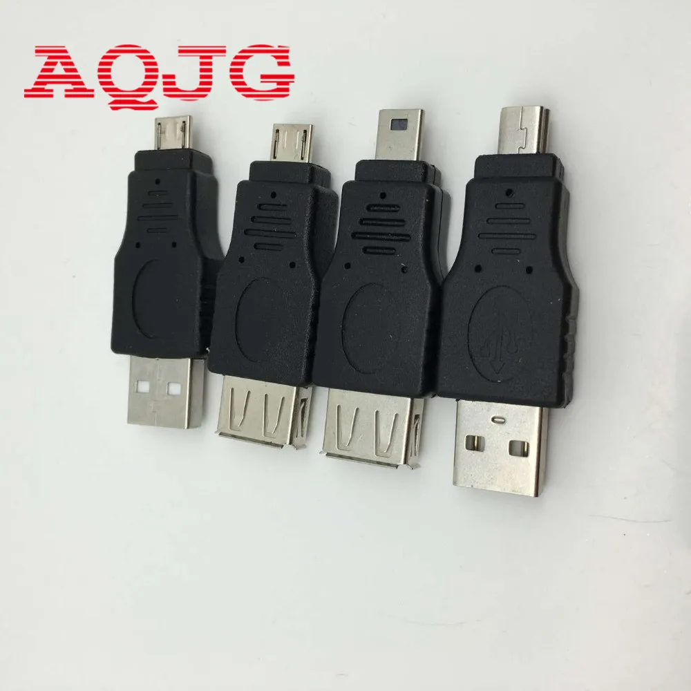 AQJG USB 2 0 UN2F OTG 5pin F/M адаптер конвертер папа к женскому Micro банк питания кабель Imprimante
