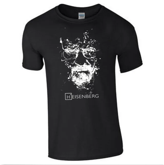 Высокое качество хлопок heisenberg забавная Мужская футболка повседневная мужская с