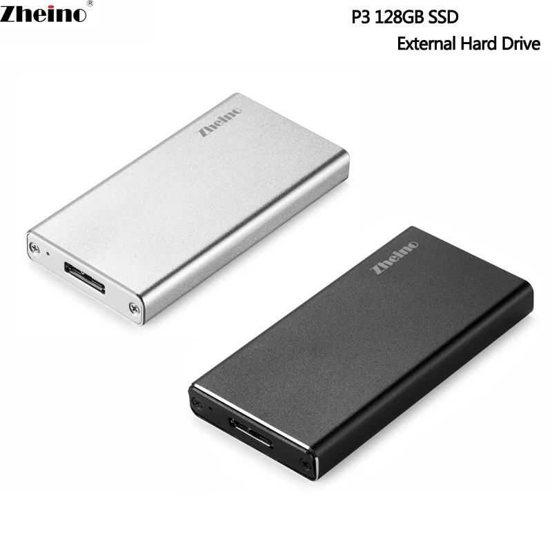 Zheino мини Портативный SSD USB3.0 32 ГБ 64 128 256 внешний жесткий диск Алюминий mSATA чехол