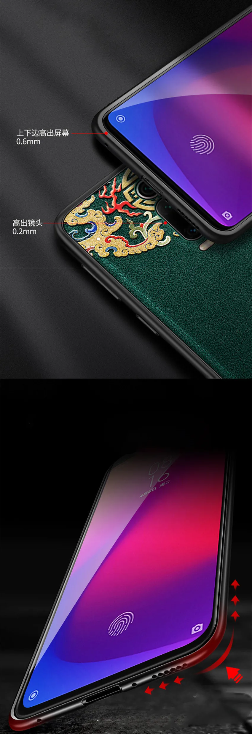 Тисненая кожа задняя крышка для Xiao mi redmi k20/redmi k20 pro/Xiaomi mi 9T Pro Чехол специальный китайский стиль из искусственной кожи чехол s Aixuan
