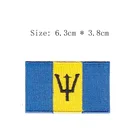 Нашивка С Вышивкой флага Барбадоса, оптовая цена, нашивки для кепок, рукавов, спинки одежды, песочный трезубец пляжный патч