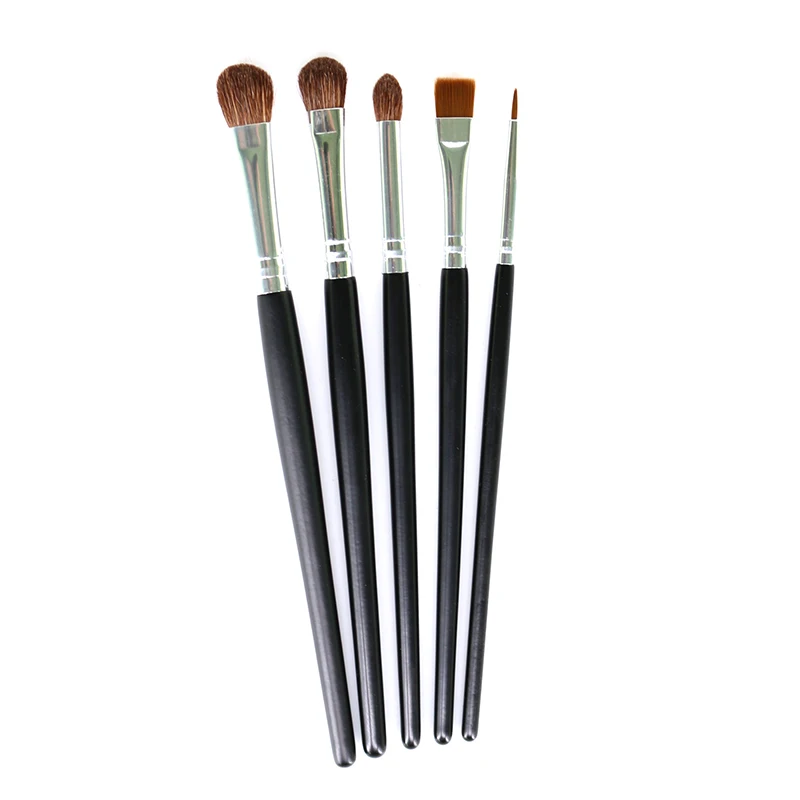 5pcs Set Профессиональный набор кистей для макияжа, прецизионные Тени Карандаш для глаз карандаш для бровей, растушевка, контур, косметика для глаз, косметические инструменты, набор - Handle Color: 5pcs Set
