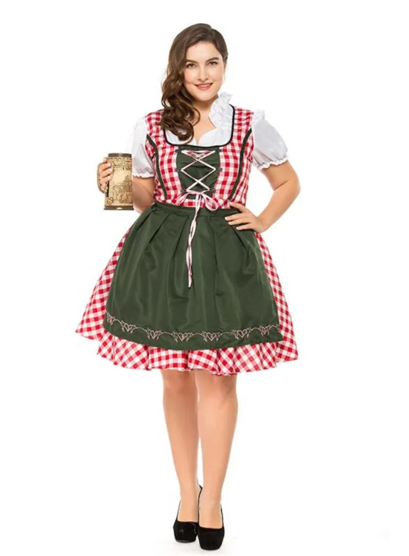 Костюм для праздника пива из Германии Bavaria Oktoberfest размера плюс рабочая одежда