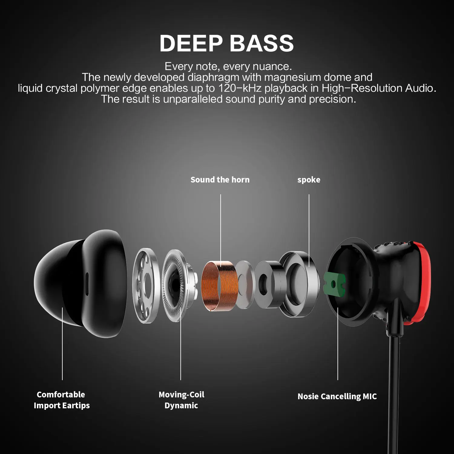 Беспроводные наушники cowin HE8/D Bluetooth для бега спортивные с басами беспроводные