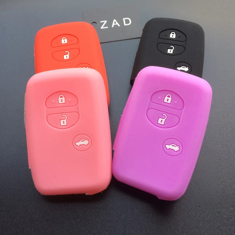 Силиконовый защитный чехол ZAD для ключа TOYOTA Camry Highlander Prado Crown Land Cruiser Prius Aqua Hilux Rav4