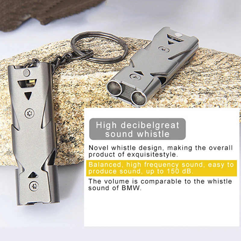 Нержавеющая сталь открытый свисток выживания спасательный Кемпинг Туризм спасательный аварийный дорожный инструмент