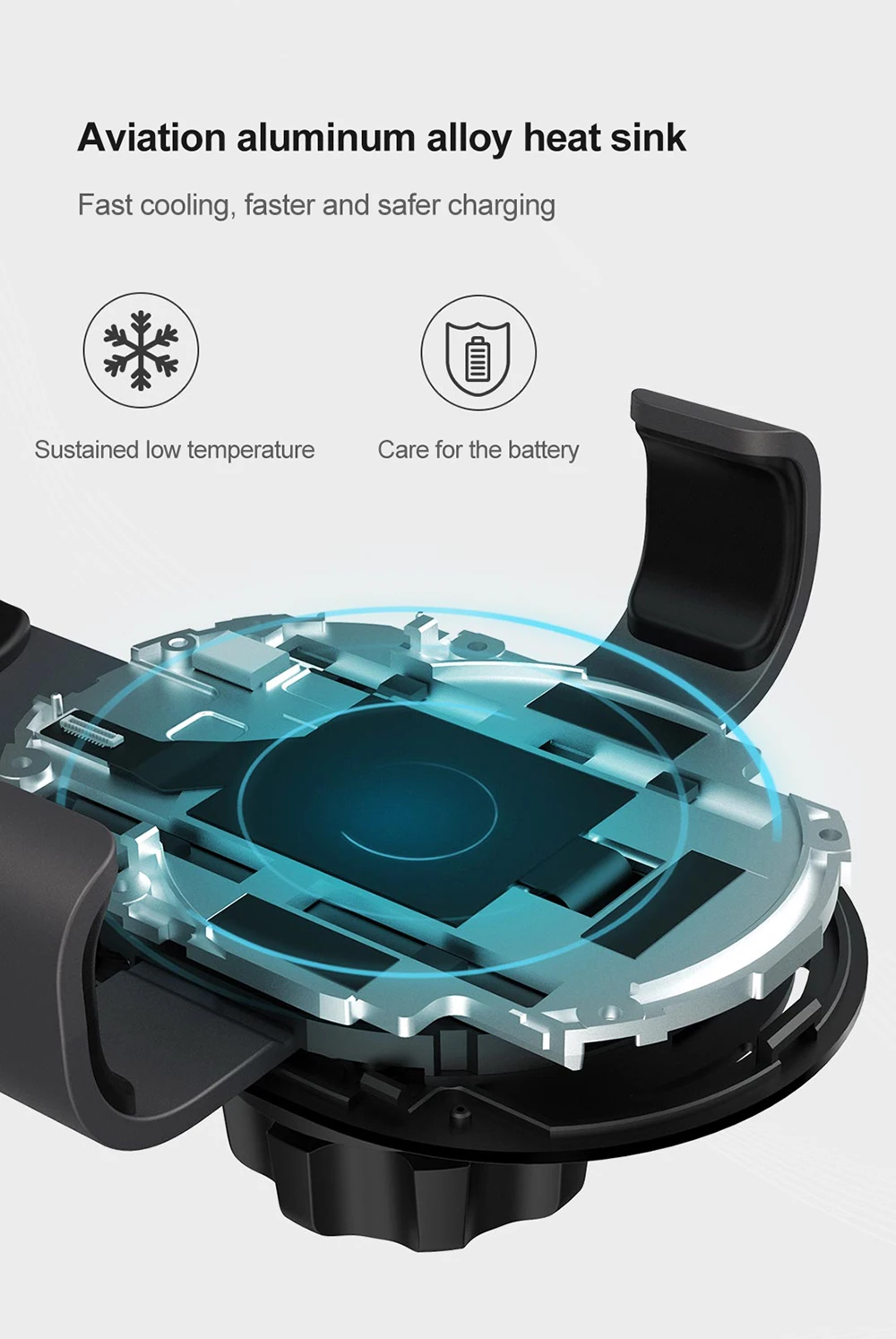 XIAOMI 70Mai 10 Вт беспроводной зарядный Автомобильный держатель для телефона крепление на вентиляционное отверстие подставка для мобильного телефона поддержка сотового телефона в автомобиле gps для iPhone