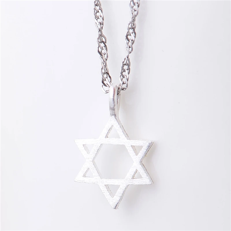 Женское и мужское ожерелье с кулоном Звезда Давида из 100% серебра 925 пробы 2019|star of