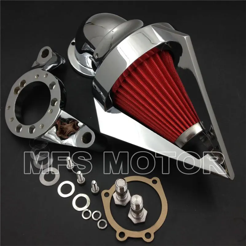 Воздухоочиститель конусный с шипами для карбюратора Harley CV Delph V-Twin CHROME аксессуары