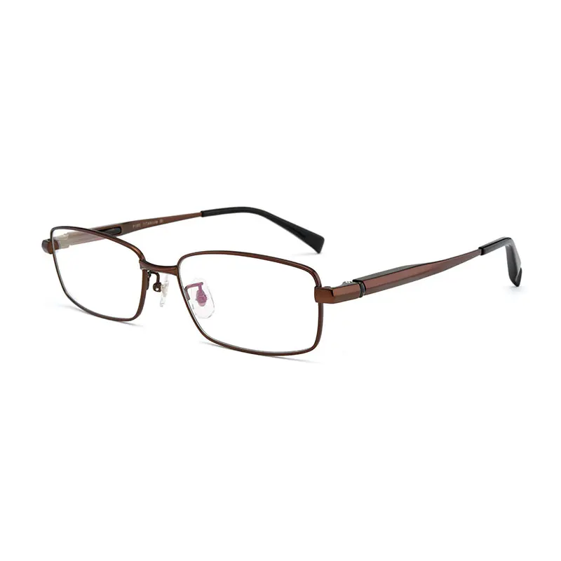 brown full rim Reven Jate 8612 титана полный обод или половина обод очки для чтения для мужчин и женщин анти-излучения дальнозоркости очки для чтения - Цвет оправы: brown full rim