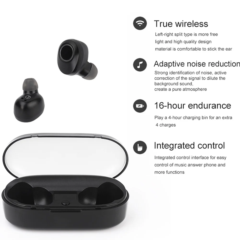 J29 Bluetooth 5,0 TWS батарея дисплей мини беспроводные наушники пара наушников наушники с батарейным чехлом Hands Free