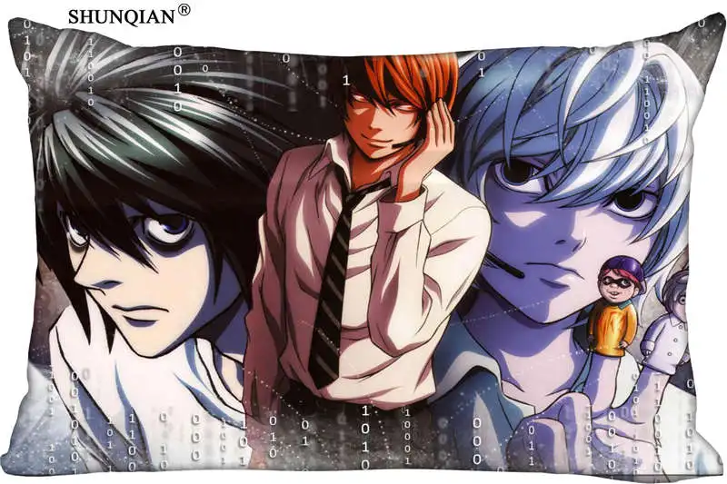 Наволочка на заказ с принтом Death note прямоугольная флип-Обложка молнии размер 45x35