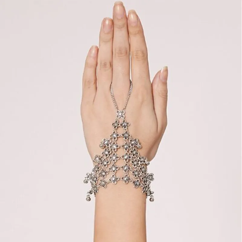 Винтажные серебряные цыганские Бохо Коачелла JINSE ажурные сетчатые браслеты с