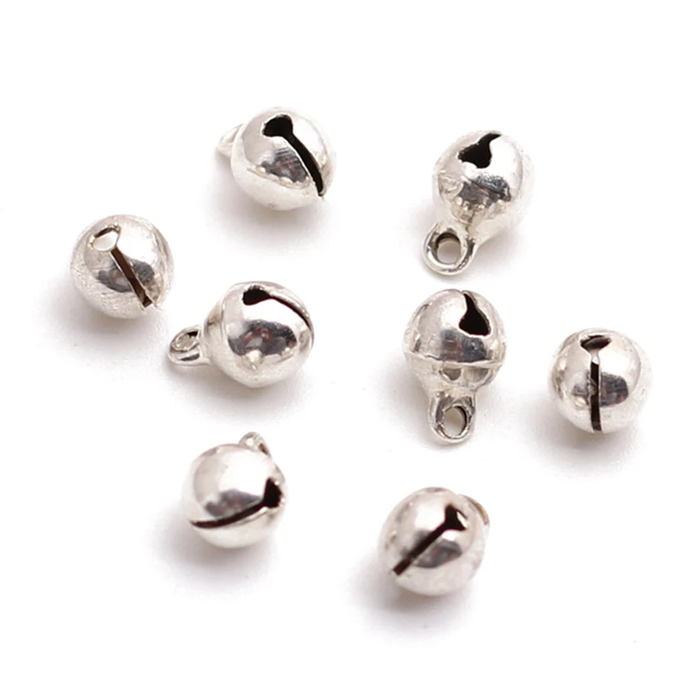 100pcs 18mm Mini Silver Christmas Tree Jingle Bell Ornament Decoration DIY Bracelet Anklets Necklace Accessories Decor | Дом и сад