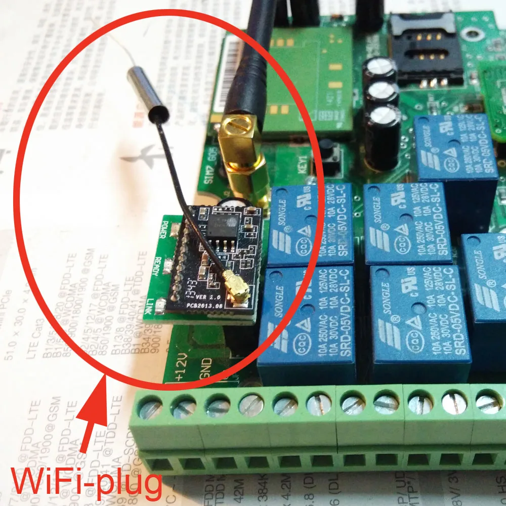 Умный беспроводной Wi Fi модуль с вилкой для пульта дистанционного управления GSM