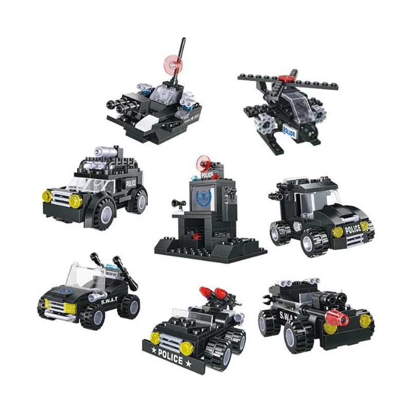 Model Compatible with Civilized City Military Gun Robot Blocks Models Building Kits Toys Hobby Hobbies For Boys Girls | Игрушки и хобби