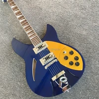 custom product 6 string rick blue electric guitar all colors can be the factory wholesale