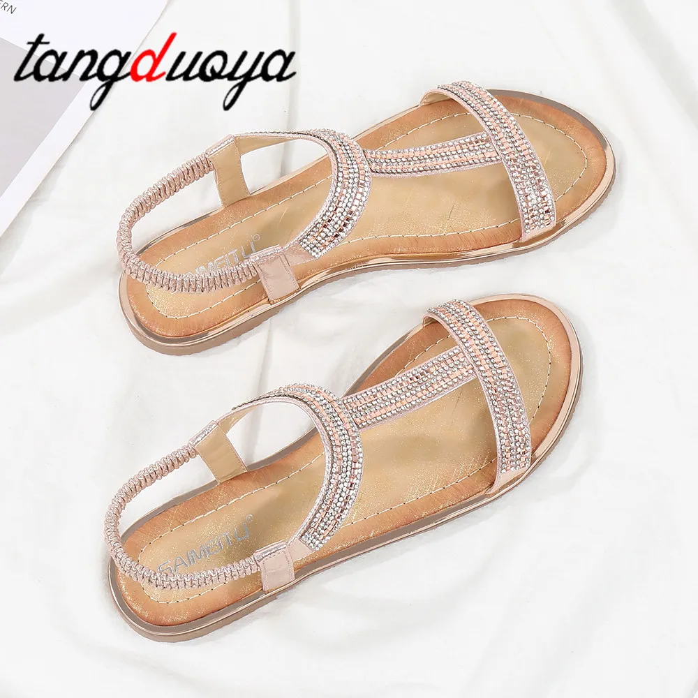 Новая летняя стильная повседневная женская обувь в богемном стиле пляжные