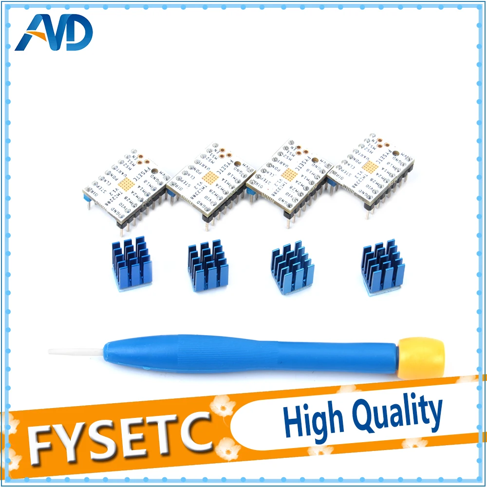 4 шт. TMC2208 v1.2 шаговый двигатель силовая трубка StepStick Встроенный ток драйвера 1.4A
