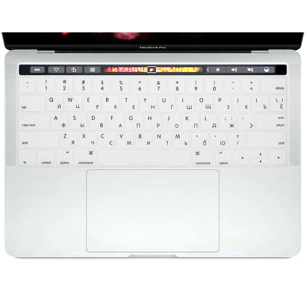 Силиконовый чехол-клавиатура для MacBook Pro 13 &quot15&quot Retina с сенсорной панелью (2016