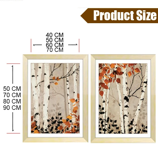 Классические белые картины на холсте из липы леса, декор стены деревьев, искусство для дома, рукоделие, осенняя картина падающих листьев.
