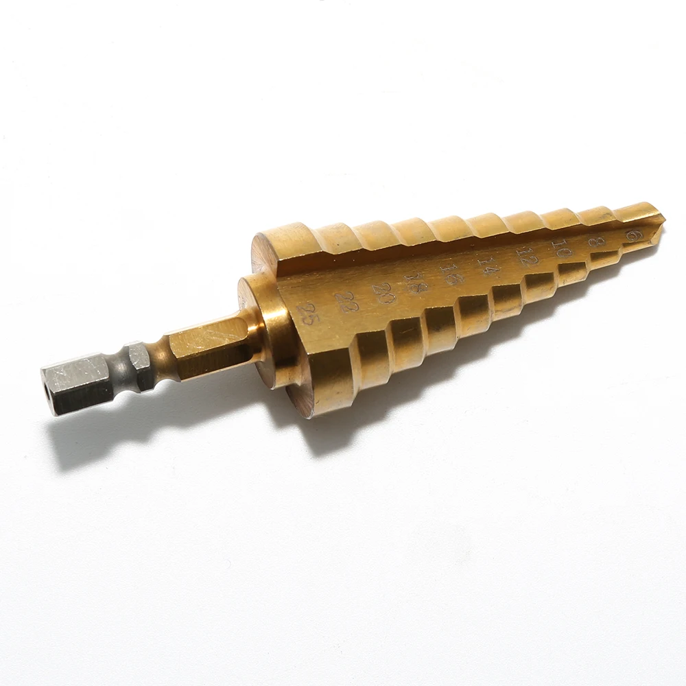 Ступенчатое Коническое сверло с шестигранным титановым покрытием инструмент