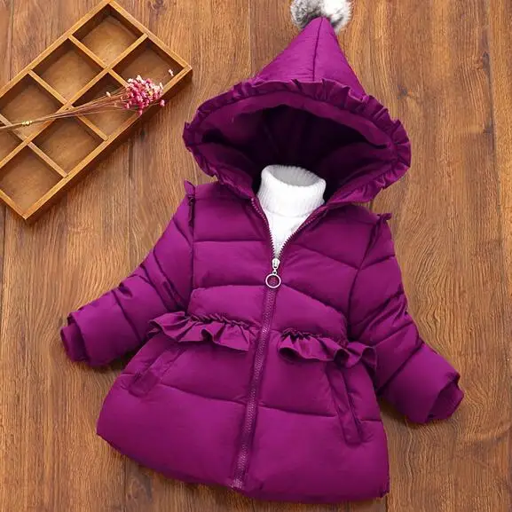 2019 г. осенне-зимняя одежда с хлопковой подкладкой для маленьких девочек пальто