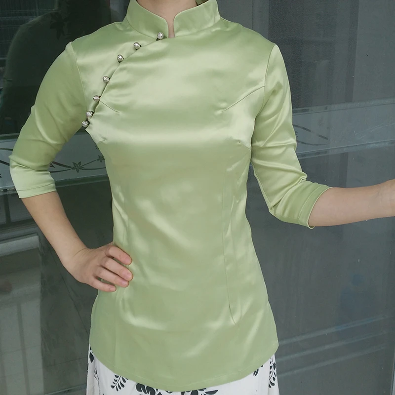 Плюс размер традиционное китайское платье Чонсам qipao Топ для женщин algodon y lino