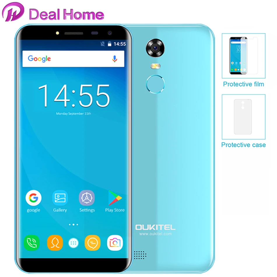 Oukitel C8 соотношением сторон 18:9 Мобильный телефон 5.5 дюймов HD mt6580a 4 ядра 2 ГБ/16 ГБ 13MP
