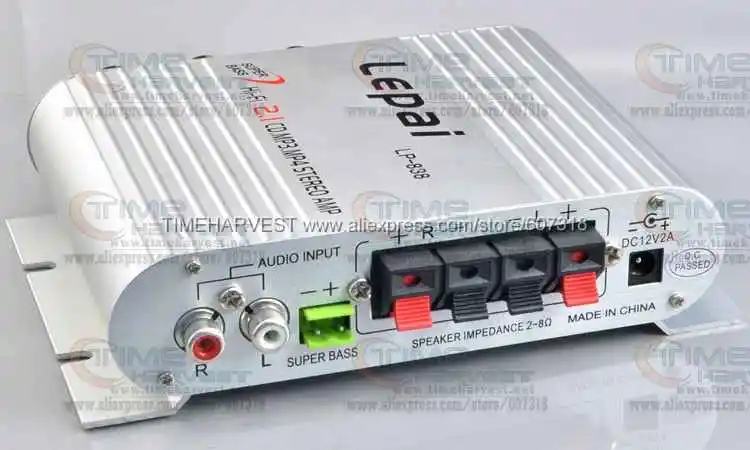 Хорошее качество DC 12V Mini Hi-Fi CD MP3 радио аудио стерео 2 1 бас динамик усилитель