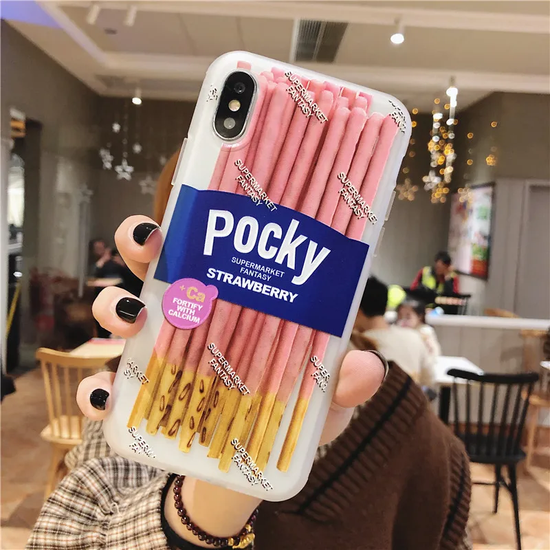 Японский матовый Силиконовый чехол Pocky для iPhone X XS Max 6 s мягкий из ТПУ 8 7 Plus XR |