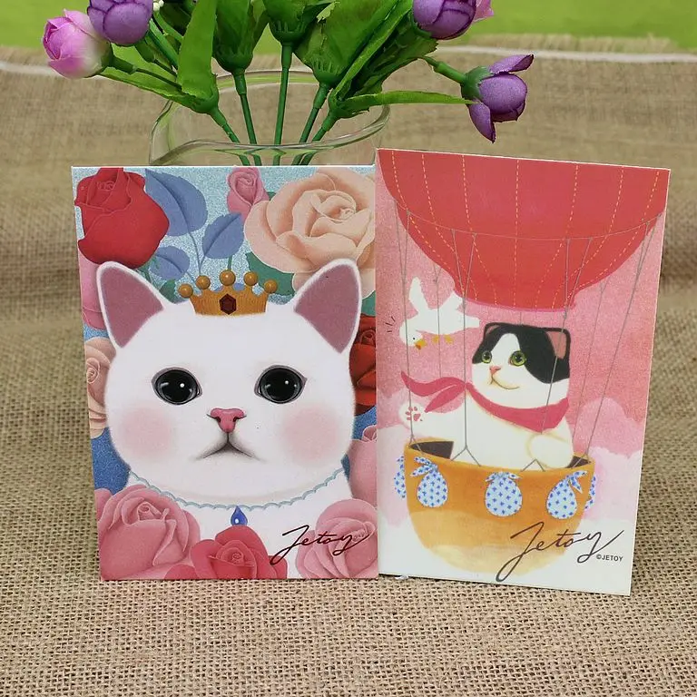 36 шт./компл. Мультяшные милые почтовые открытки с котенком поздравительная