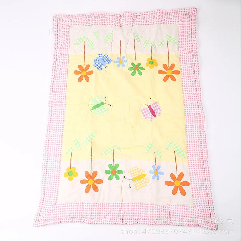 

Cotton Appliqued Baby Play Crawling Play Quilted Floor Mat Kids Playmat