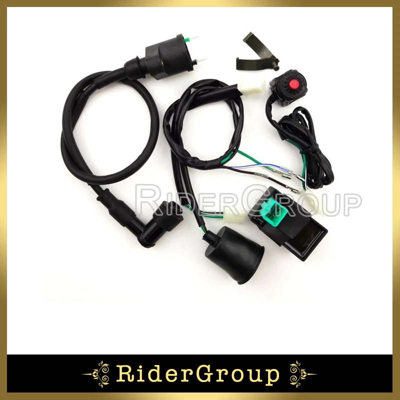 Велосипедная электропроводка Pit Dirt Loom Harness Kill Switch катушка зажигания AC CDI для 50 70 90