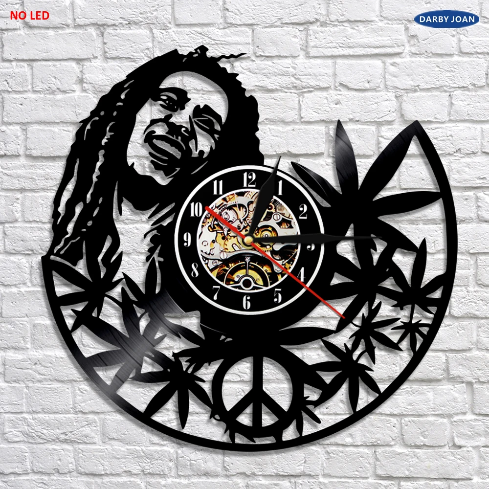 Bob Marley 3D антикварные настенные лампы Стиль винил записывать свет Гостиная