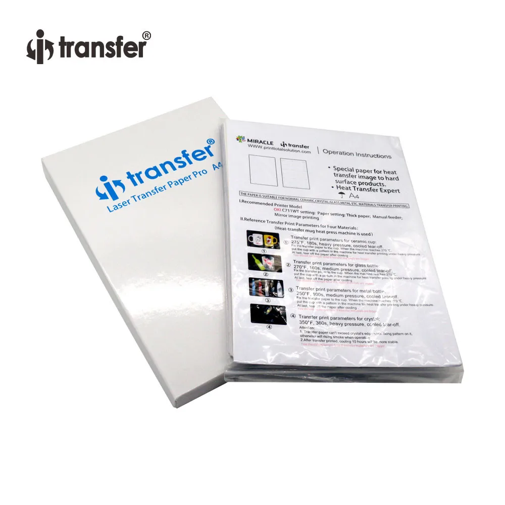 I transfer Laser Transfer Paper Pro A4 для изделий из твердой поверхности керамика стекло